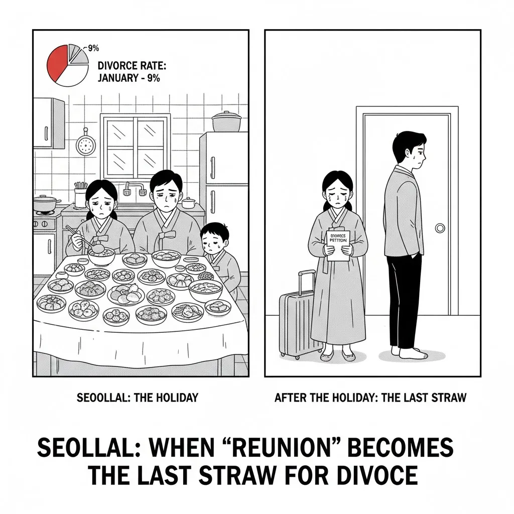 Sau dịp lễ Tết ở Hàn, tỷ lệ ly hôn tăng vọt.. mình nghĩ đây là lý do
