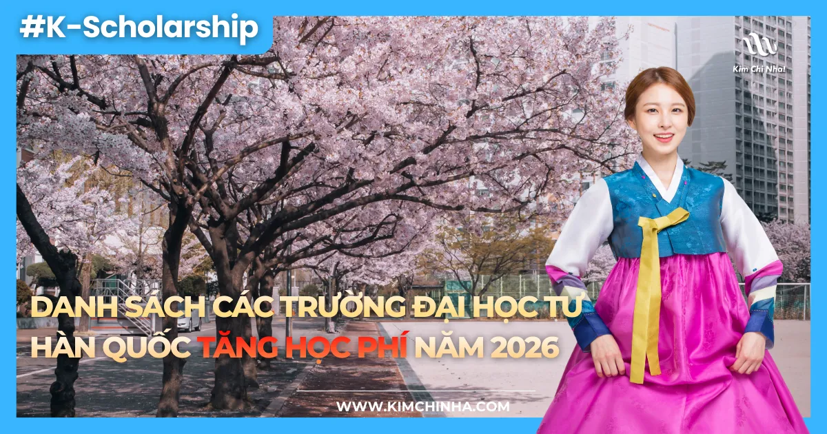 Danh sách các trường đại học tư Hàn Quốc tăng học phí năm 2026