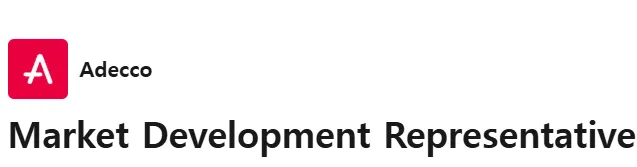 Adecco tuyển dụng Market Development Representative