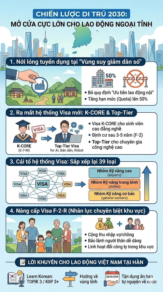 Chính phủ Hàn Quốc đang xem xét nới lỏng một số quy định về tuyển dụng lao động