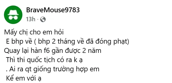 TỪNG BẤT HỢP PHÁP VÀ ĐÃ ĐÓNG PHẠT: KHI NÀO DIỆN F-6 ĐƯỢC NHẬP QUỐC TỊCH HÀN QUỐC?