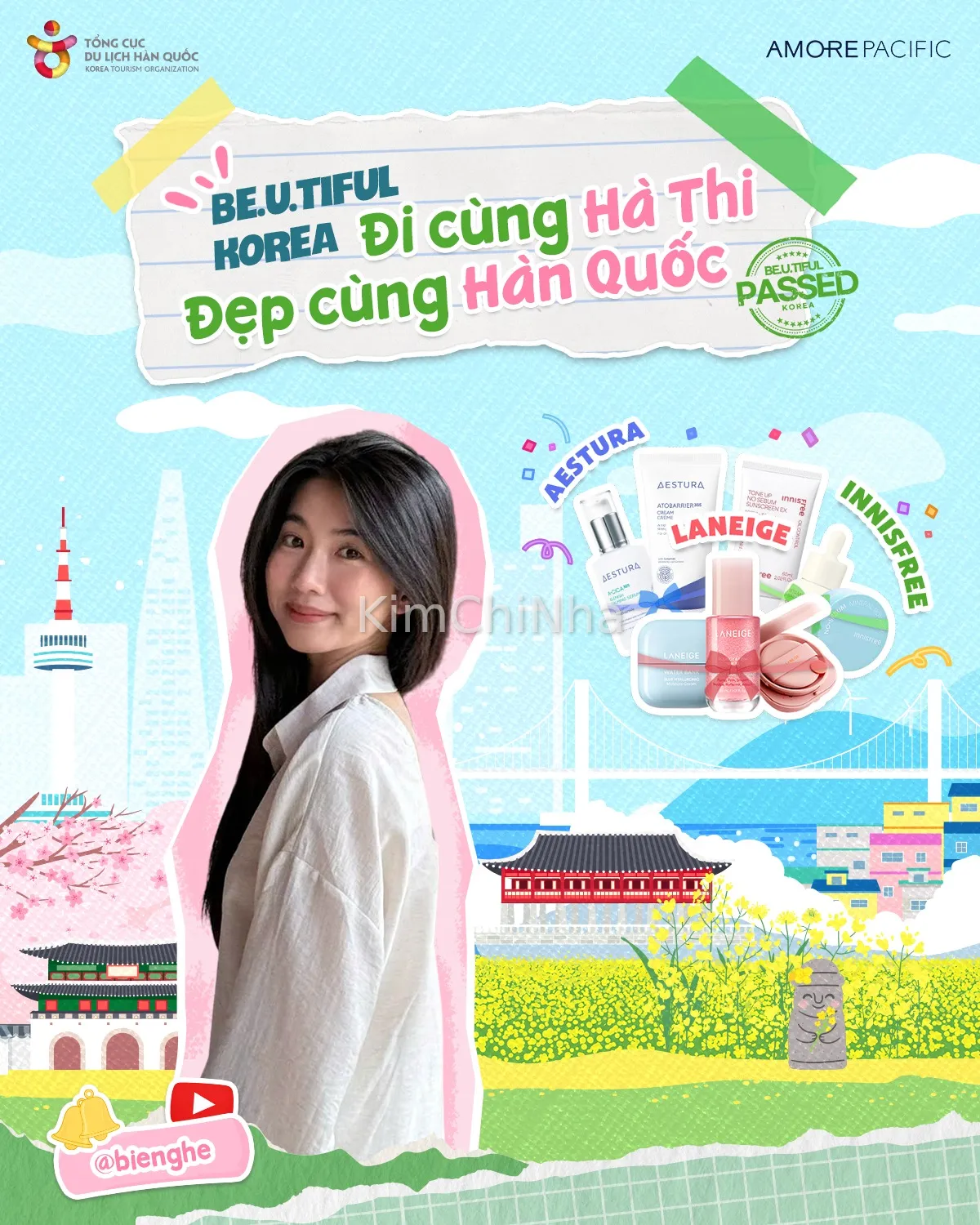 [Be.U.tiful Korea] Chiến dịch vi vu Hàn Quốc và nhận ngay nhiều phần quà hấp dẫn cùng nàng thơ Hà Thi