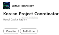 Saltlux Technology Tuyển Dụng Korean Project Coordinator / Hà Nội
