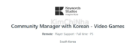 Keywords Studios Tuyển dụng Community Manager