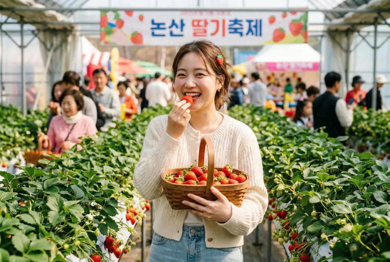 Lễ hội dâu tây Nonsan 2026: Lịch trình, lineup, hoạt động và hướng dẫn gửi xe chi tiết