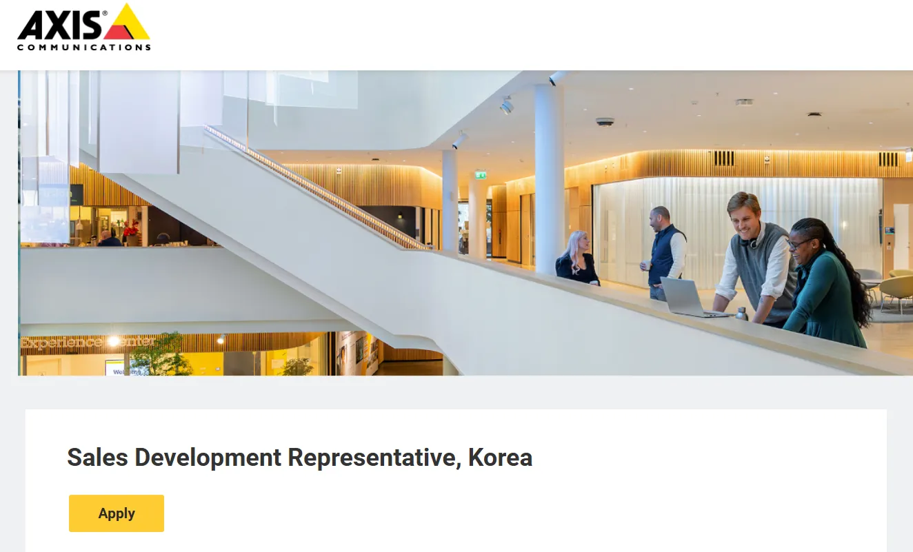 Axis Communications tuyển dụng Sales Development Representative (SDR) làm việc tại Seoul