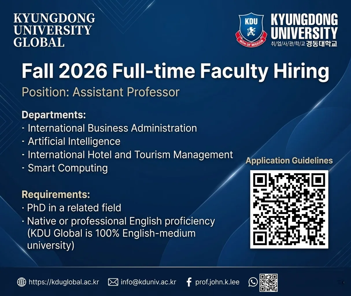 Kyungdong University Global tuyển dụng