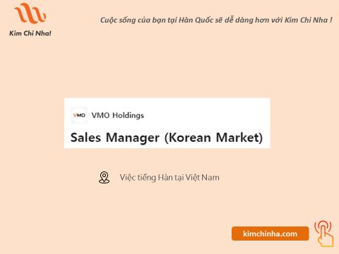VMO Holdings tuyển Quản Lý Kinh Doanh Thị Trường Hàn Quốc (Hà Nội)