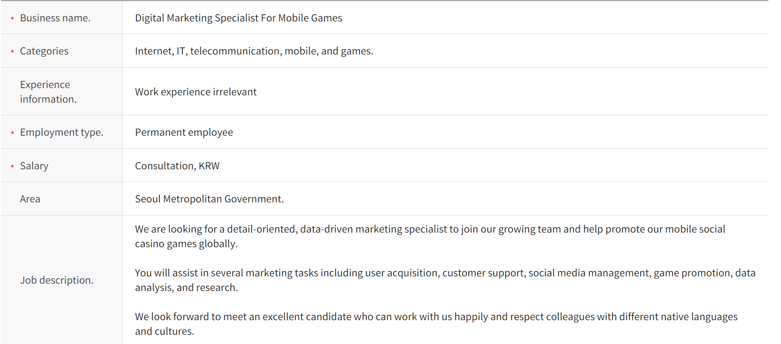 GAME SPRING TUYỂN NHÂN VIÊN PHỤ TRÁCH DIGITAL MARKETING ( CÓ HỖ TRỢ VISA)