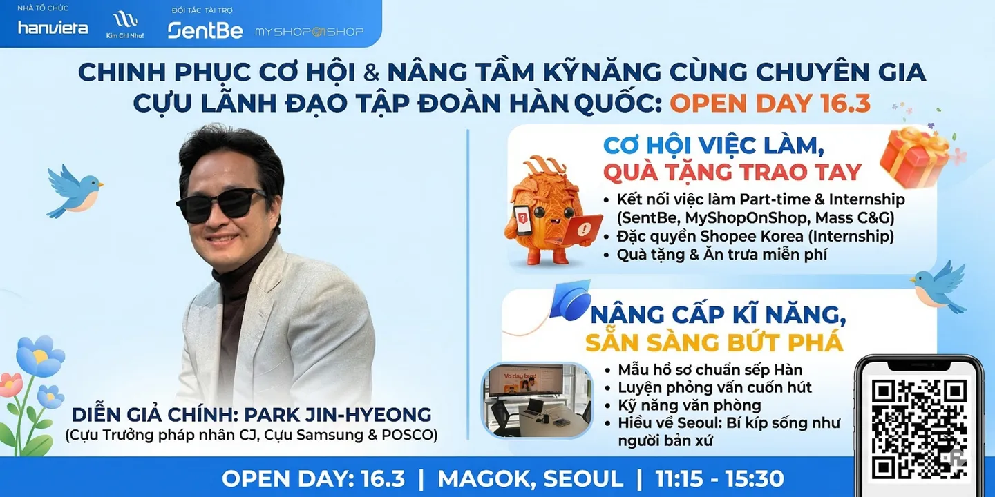[GIỚI THIỆU MENTOR CỦA OPEN DAY THÁNG 3/2026] PARK JIN-HYEONG – NGƯỜI CÓ KINH NGHIỆM THỰC CHIẾN TẠI SAMSUNG, POSCO, CJ