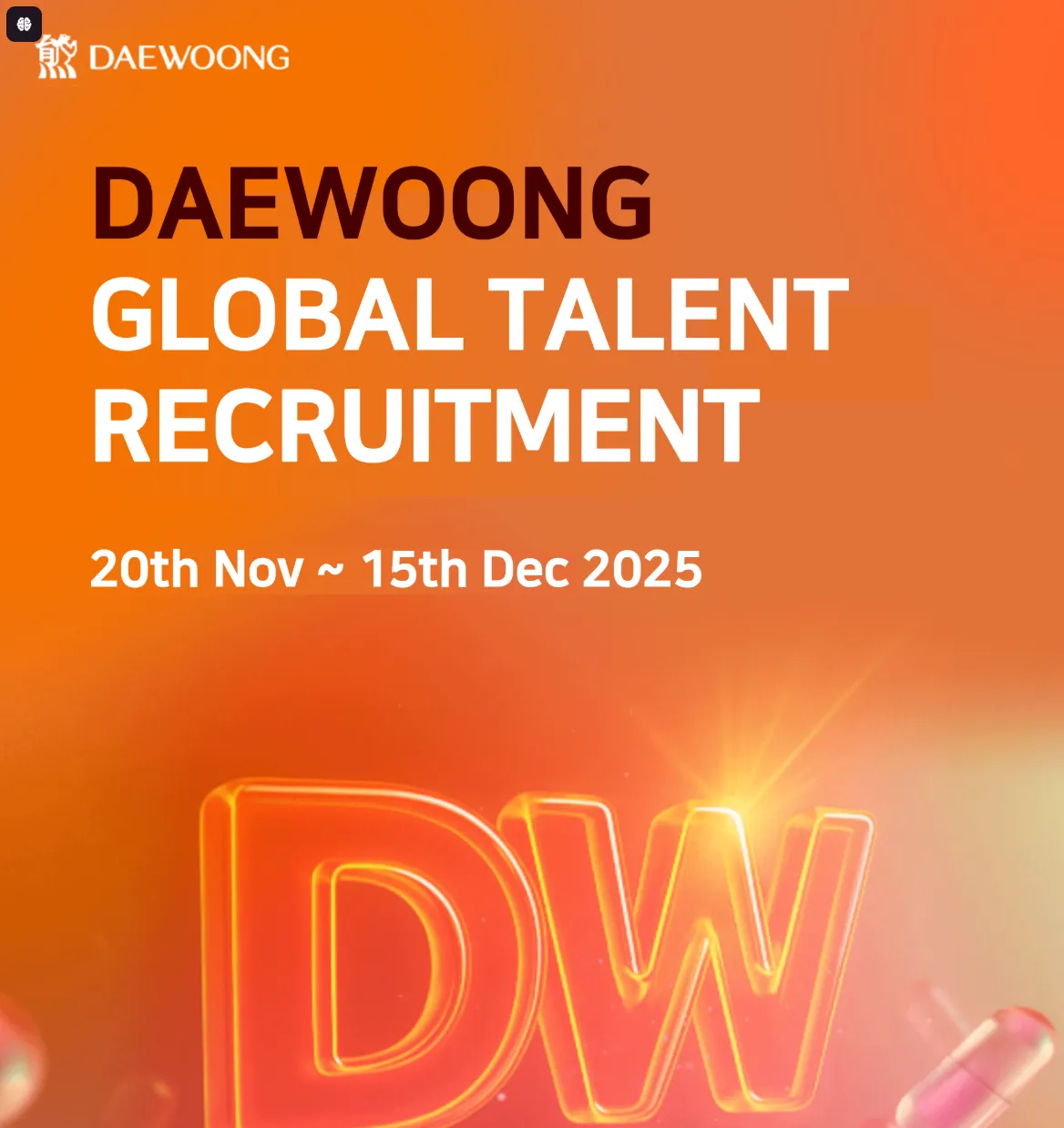 Tuyển dụng Nhân tài Toàn cầu (Global Talent) tại Daewoong Group