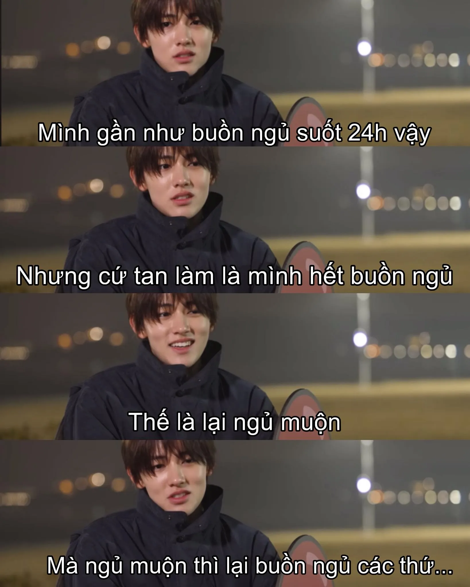 Hóa ra idol Seonghyeon (CORTIS) cũng giống tụi mình, đi làm là buồn ngủ 