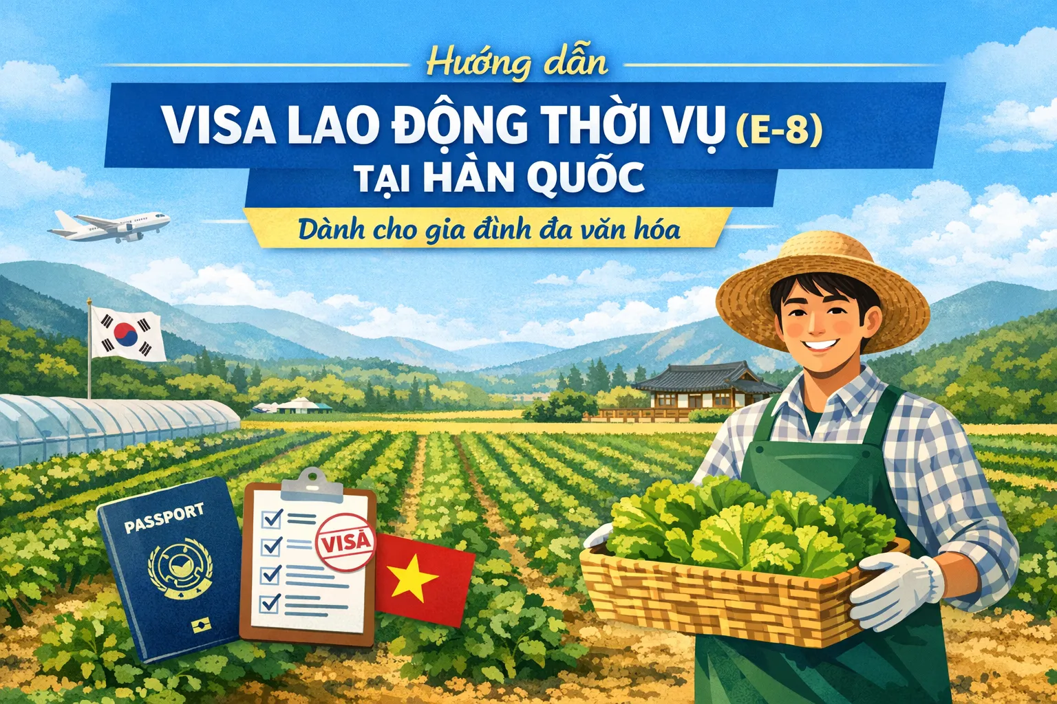 Hướng dẫn visa lao động thời vụ (E-8) tại Hàn Quốc dành cho gia đình đa văn hóa