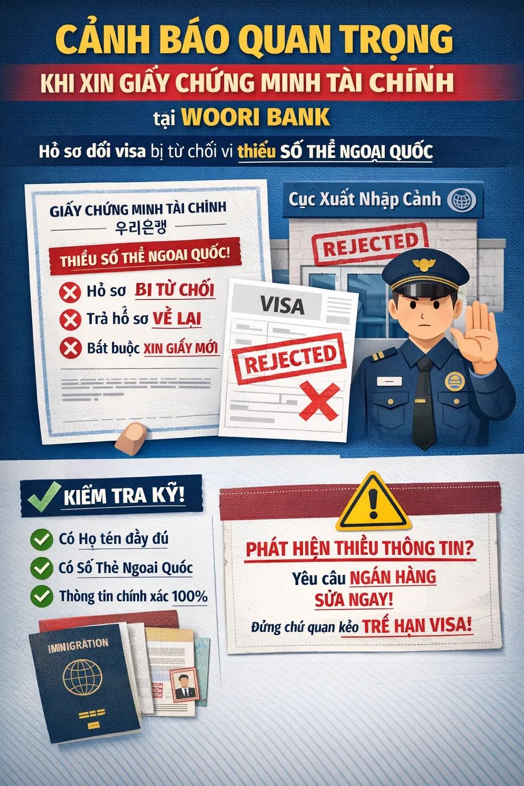 Cảnh báo quan trọng khi xin giấy chứng minh tài chính tại Woori Bank