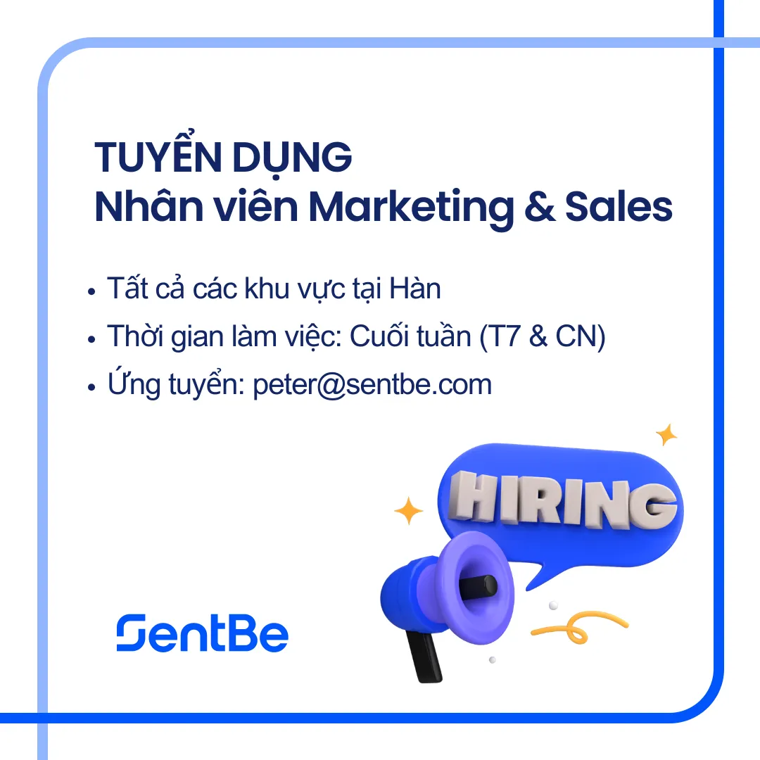 SentBe tuyển dụng Nhân viên Marketing & Sales