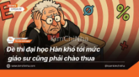 Đề thi đại học Hàn khó tới mức giáo sư cũng phải chào thua