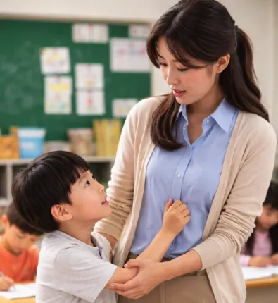 Vì sao trường Hàn rất nhạy cảm với việc trẻ chạm vào giáo viên