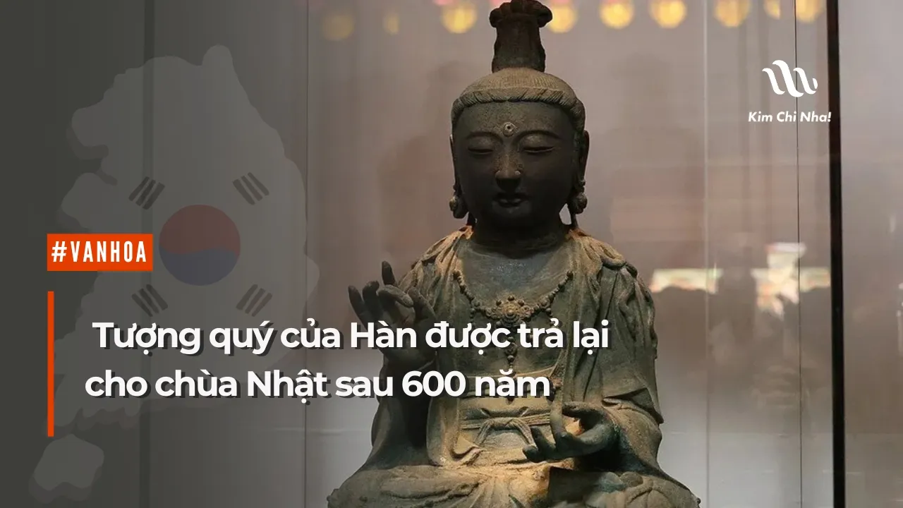 Tượng quý của Hàn được trả lại cho chùa Nhật sau 600 năm