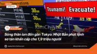 Sóng thần lan đến gần Tokyo: Nhật Bản phát lệnh sơ tán khẩn cấp cho 1,9 triệu người